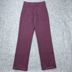 Dickies Skateboarding Pants Mens 30x34 Maroon Regular Fit Work Chino Casual